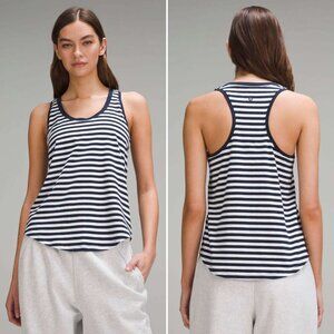 Lululemon Love Tank Top size 4 White Navy Striped